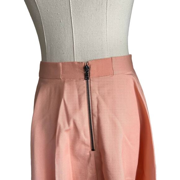 Alice + Olivia Pale Peach Pastel Pink/Coral Pleated Mini Skirt - Picture 3 of 12